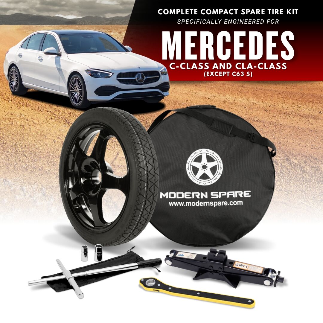 MERCEDES BENZ SPARE TIRE 16インチ Mercedes C-Class Alloy Spare Tire Kit | Modern Spare